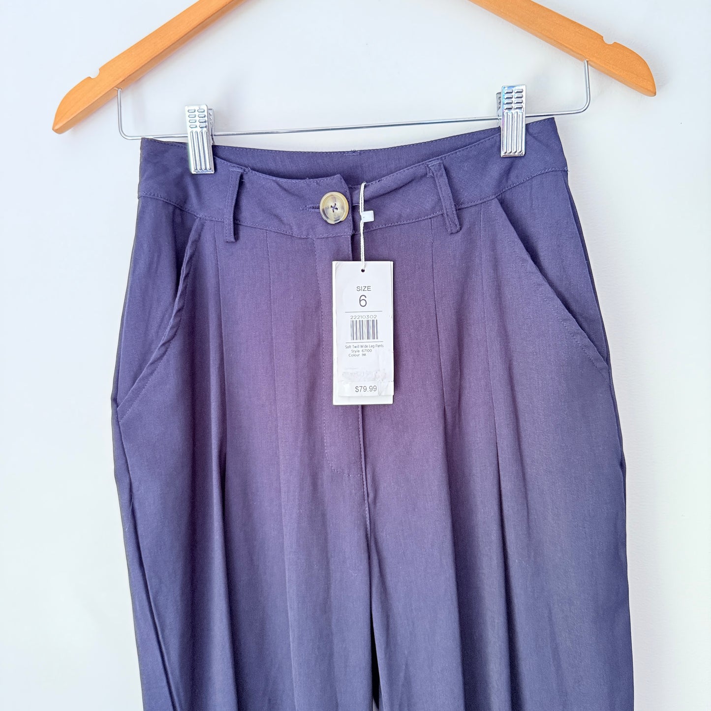 Pagani Soft Twill Wide Leg Pants - Size 6