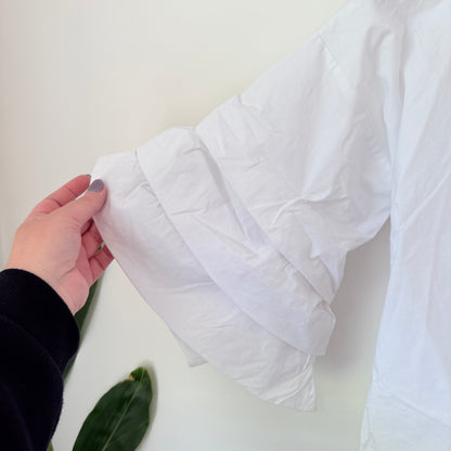 Paper Plane Boutique Statement Sleeve Wrap Top – Size S