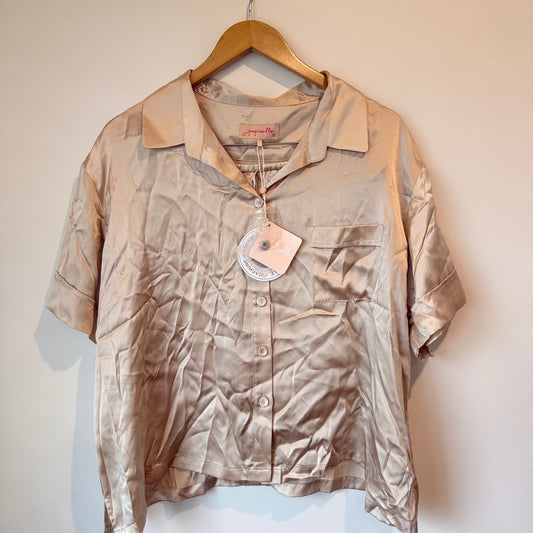 Papinelle Audrey 100% Silk Pajama Set — XL (Champagne)