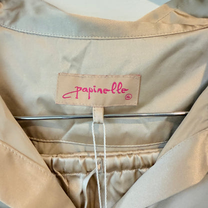 Papinelle Audrey 100% Silk Pajama Set — XL (Champagne)
