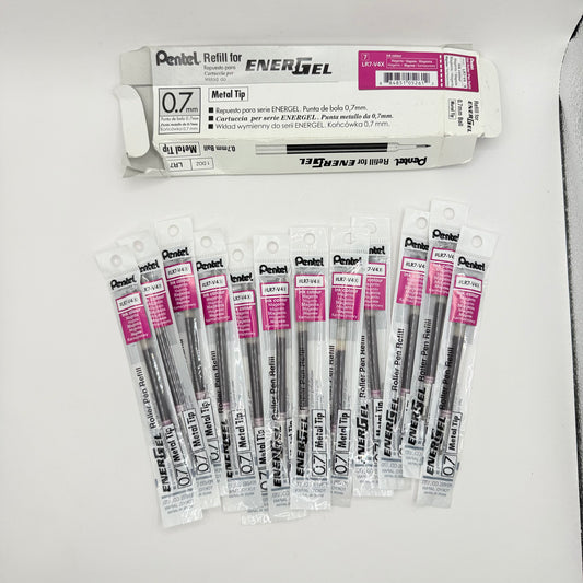 Pentel EnerGel 0.7mm Magenta Ink Refills (12 Pack)