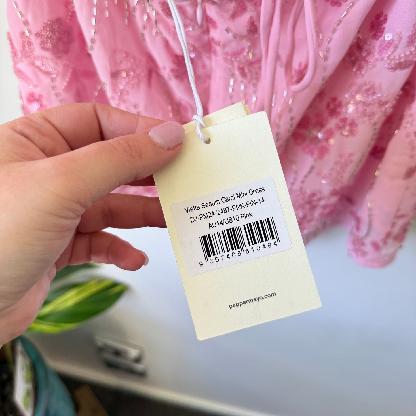 Pepper Mayo Vietta Sequin Cami Mini Dress AU14/US10