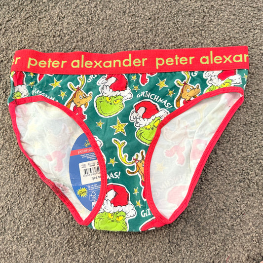 Peter alexander the grinch briefs – green – size small – brand new but marked - briefs baby clothing