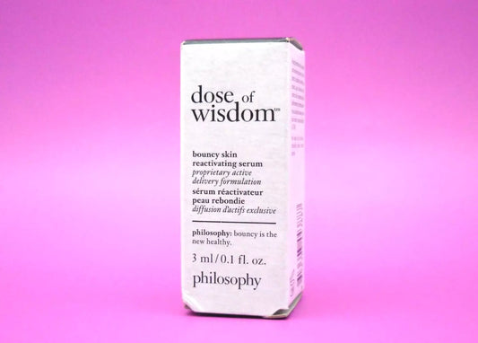 Philosophy dose of wisdom bouncy skin reactivating serum – 3ml - face serums health and wellness