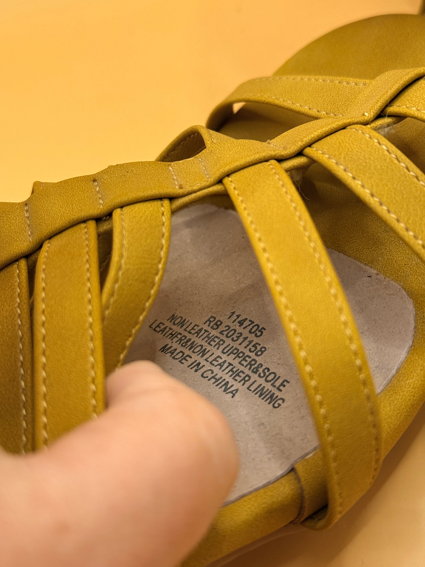 Rivers Chartreuse Strappy Gladiator Heels Size 40