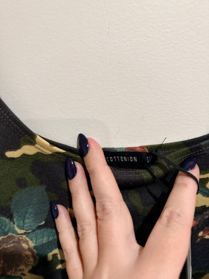 Cotton:On Kimi Scooped Bodycon Midi Dress – Floral Camo Size S