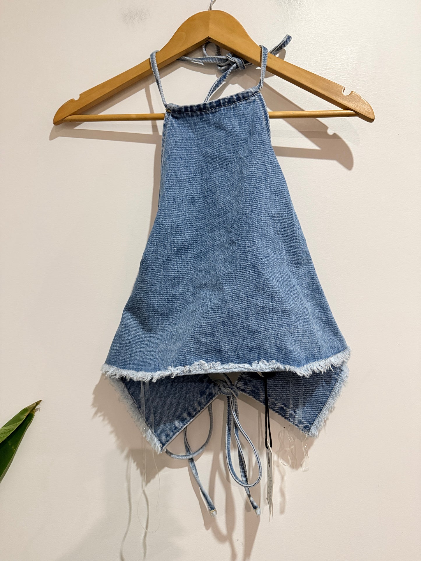 Glassons Riley Vintage Wash Denim Halter Top – Size 8