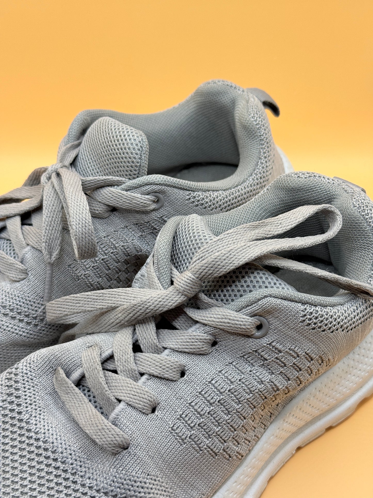 Active Intent Light Grey Knit Running Sneakers Size 8