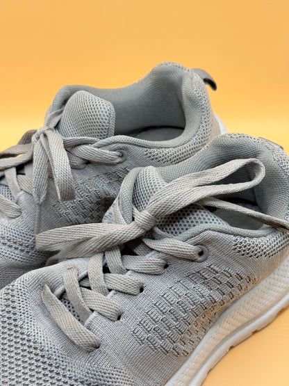 Active Intent Light Grey Knit Running Sneakers Size 8