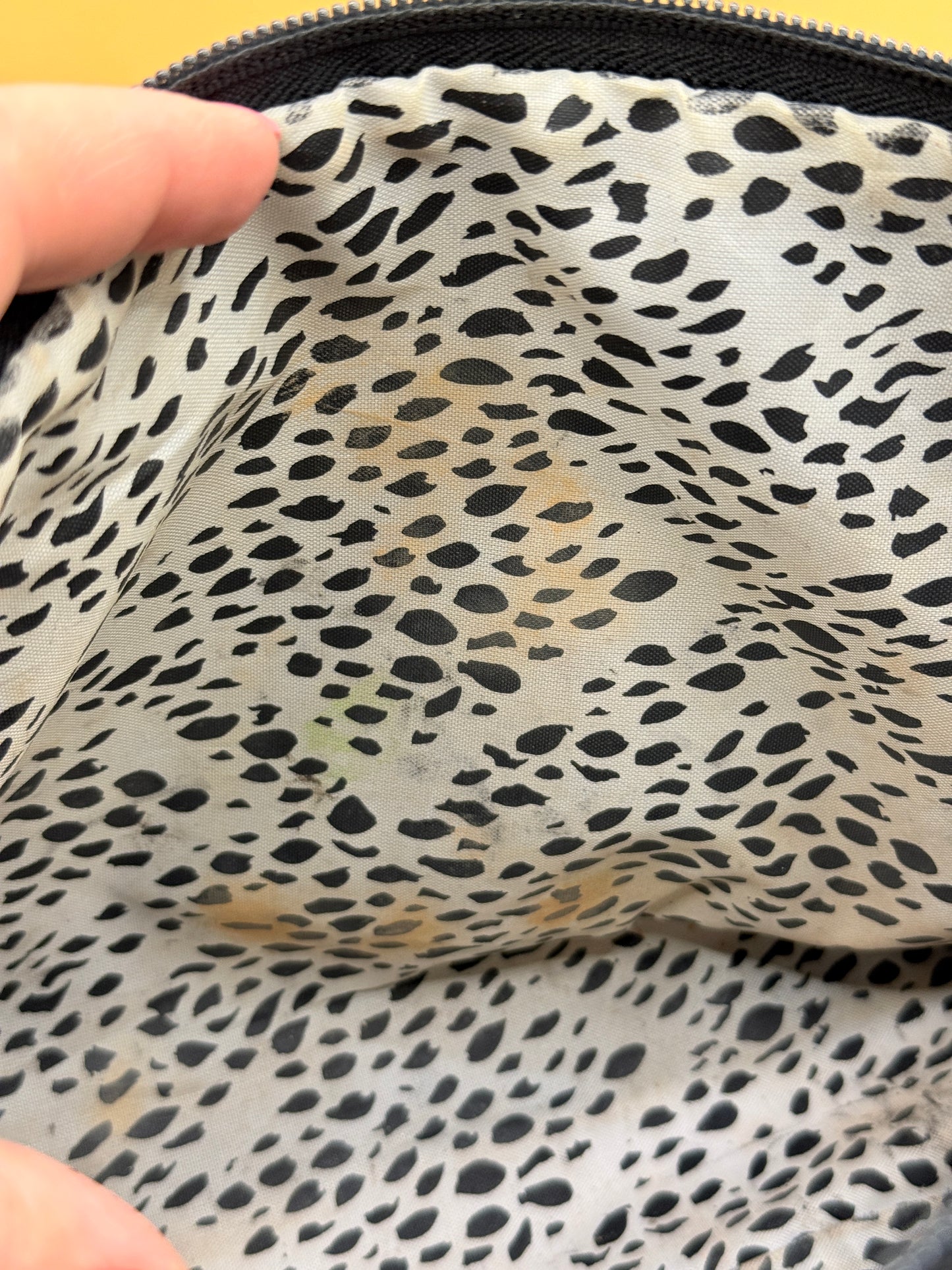 Tender Love + Carry Black Snake Print Cosmetic Clutch Bag