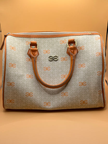 Esquire Vintage Monogram Handbag Bag – Beige & Tan
