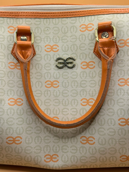 Esquire Vintage Monogram Handbag Bag – Beige & Tan