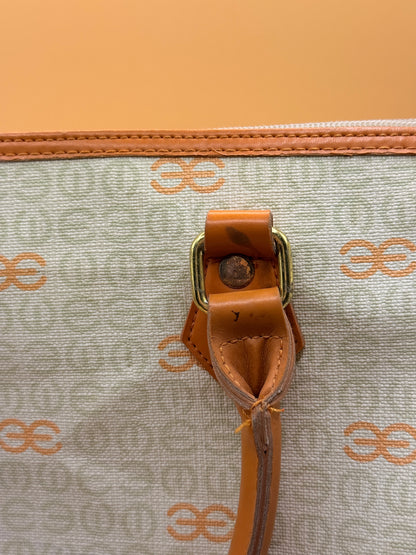Esquire Vintage Monogram Handbag Bag – Beige & Tan