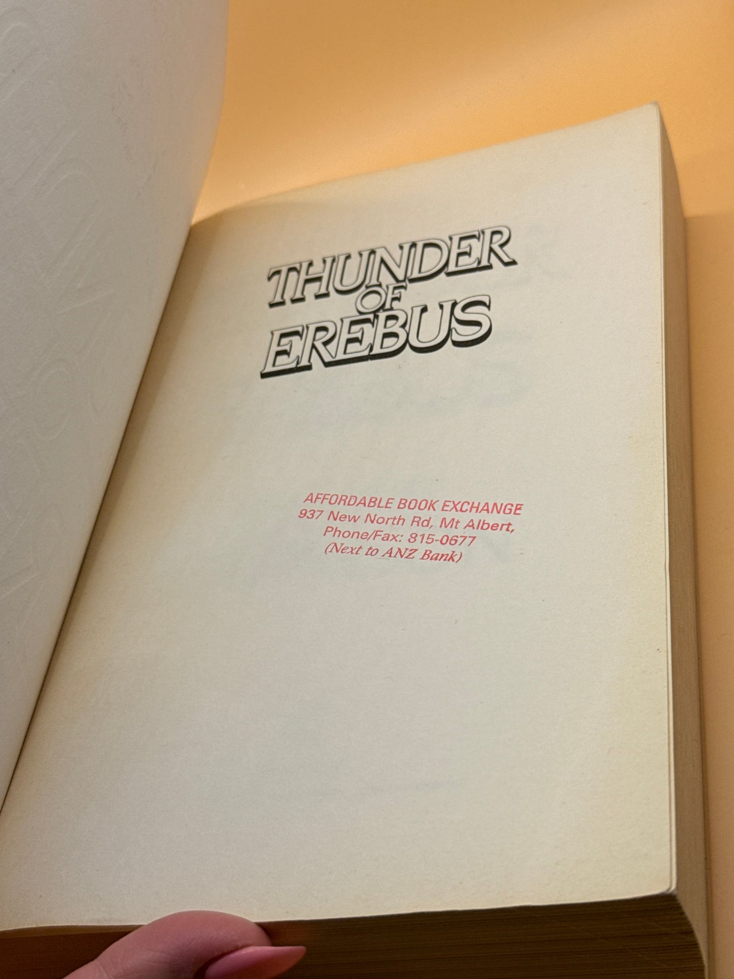 Thunder of Erebus by Payne Harrison