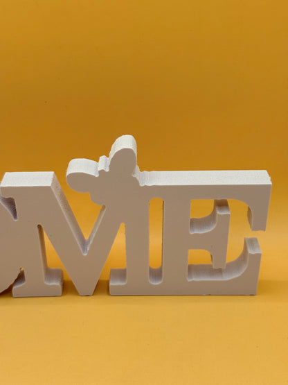 White "HOME" Word Decor