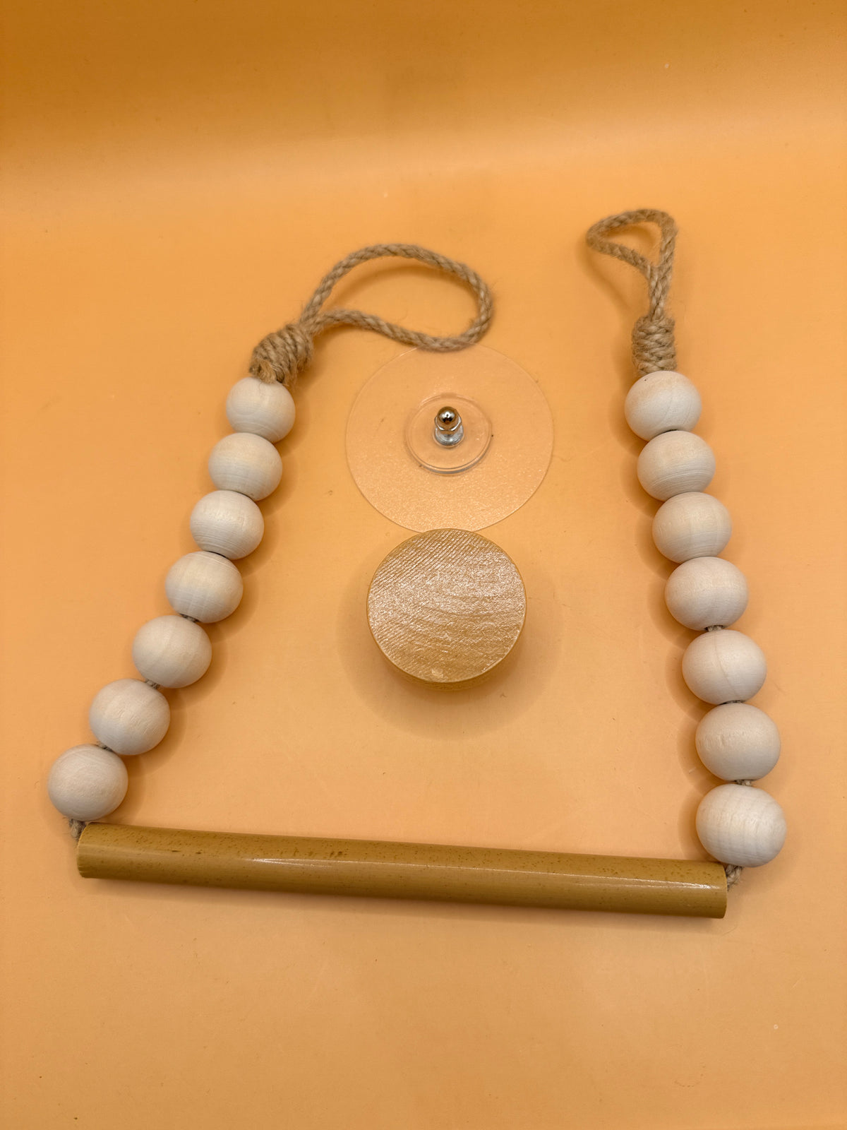 Boho Wooden Bead Toilet Roll Holder