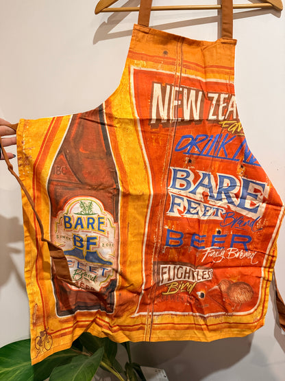 NZ Retro "Bare Feet Beer" Novelty Apron