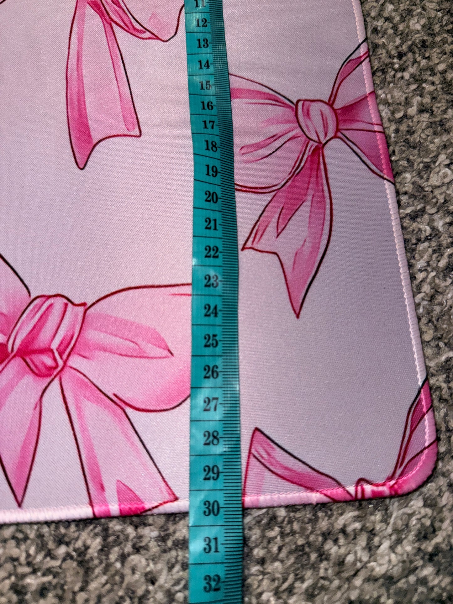 Pink Bow Print Extended Desk Mat / Mouse Pad