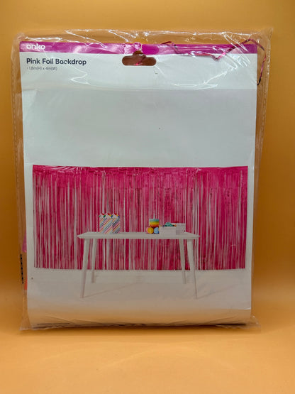Anko Pink Foil Party Backdrop - 1.8m x 4m