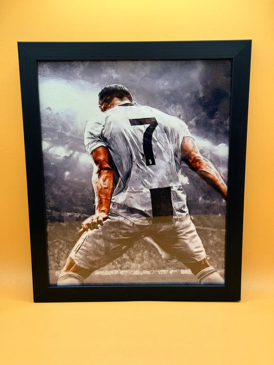 Cristiano Ronaldo Number 7 Framed / Unframed Canvas Print