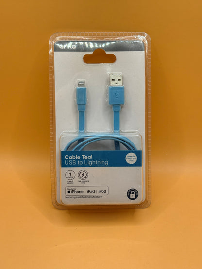 Anko USB to Lightning Cable - Teal, 1m