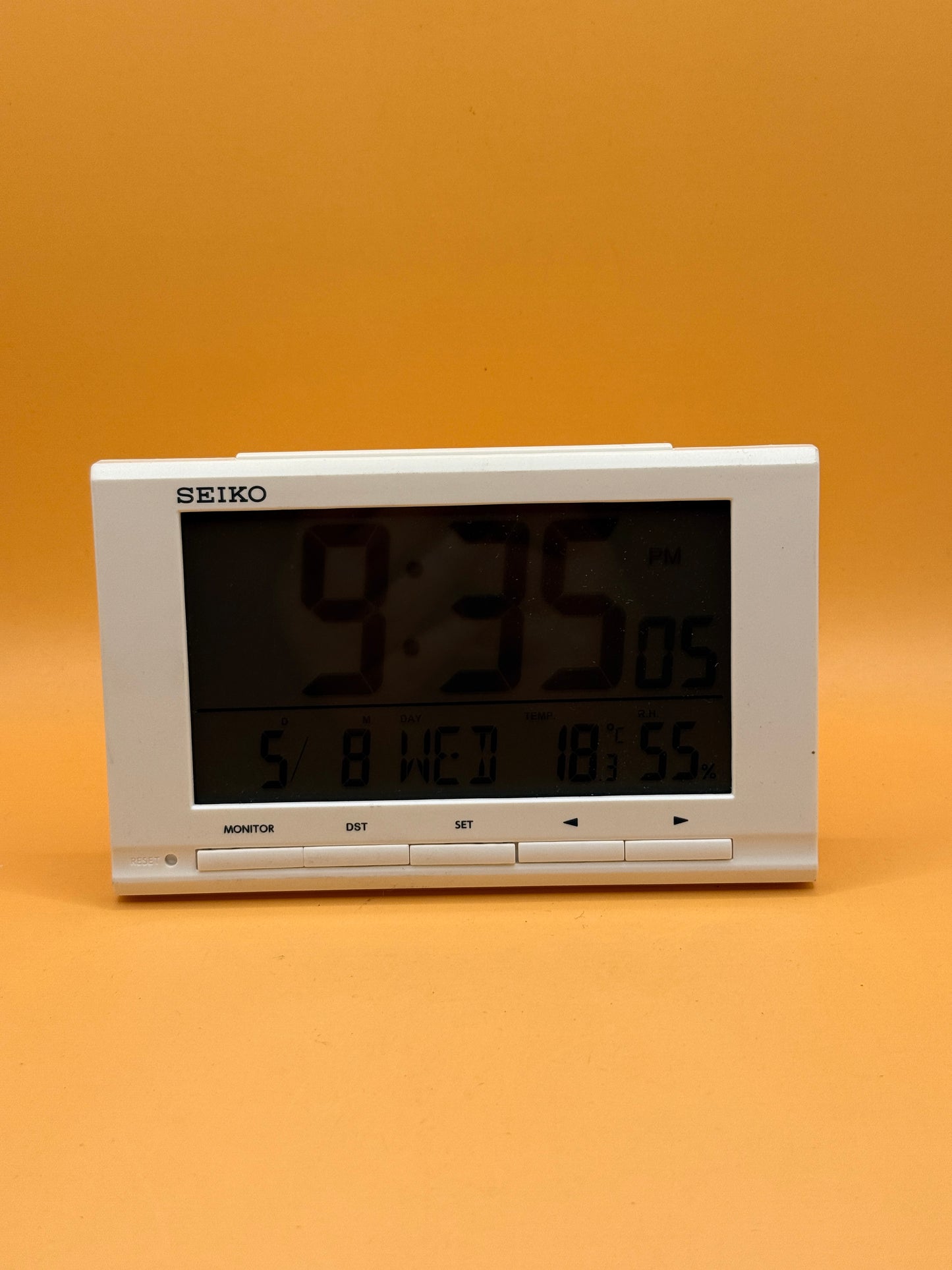 Seiko Digital Alarm Clock with Temperature & Humidity Display