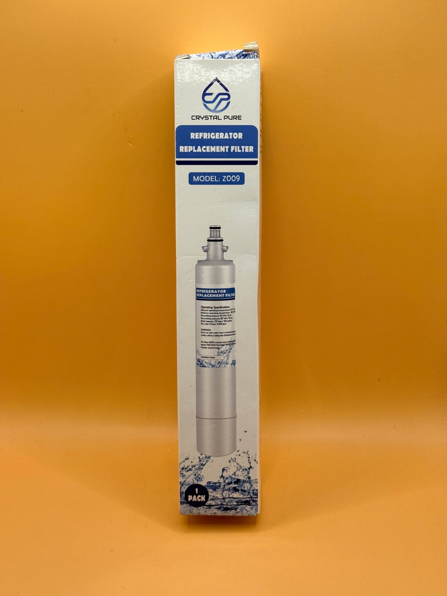 Crystal Pure Refrigerator Replacement Filter - Model Z009