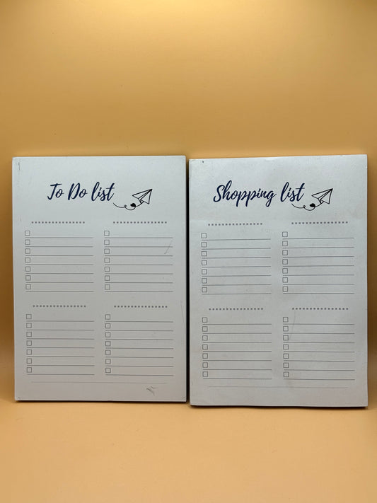 To Do List & Shopping List Notepads (Set of 2)