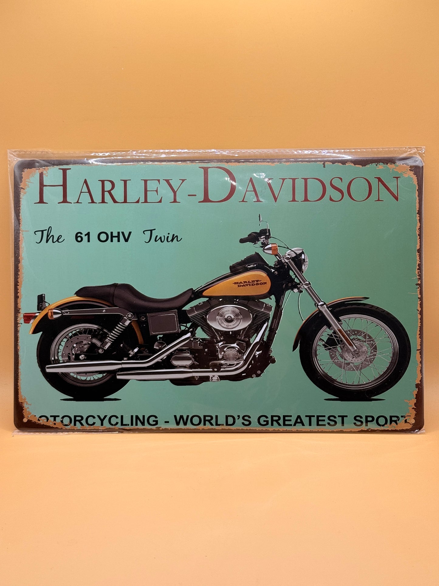 Harley-Davidson 61 OHV Twin Metal Wall Sign (20 x 30cm)