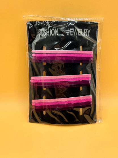 Bobby Style Hair Clips – Pink (Pack of 12, 8cm)