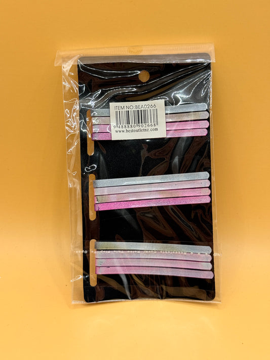 Bobby Style Hair Clips – Pink (Pack of 12, 6cm)