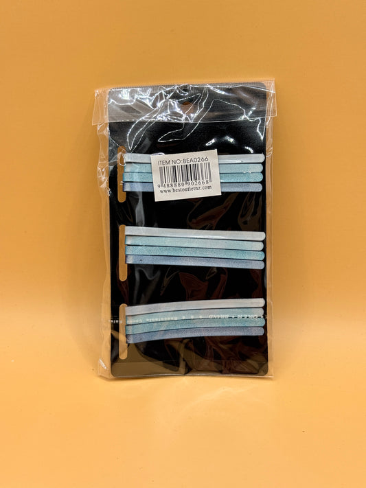 Bobby Style Hair Clips – Blue (Pack of 12, 6cm)