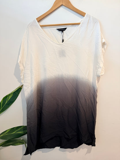 Whistle "Black Ombre" V-Neck Tunic Top – Size 18