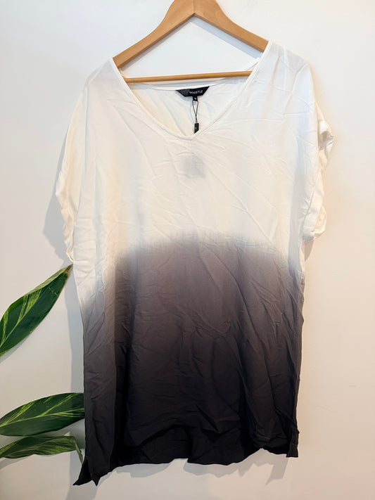 Whistle "Black Ombre" V-Neck Tunic Top – Size 18