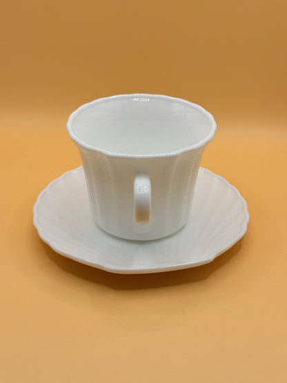 Danny Home 12-Piece Opal Glass Teacup & Saucer Set