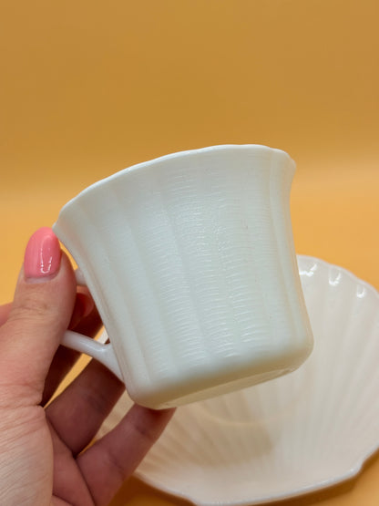 Danny Home 12-Piece Opal Glass Teacup & Saucer Set