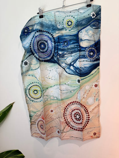 Bradley Kickett Australian Indigenous Art Tea Towel