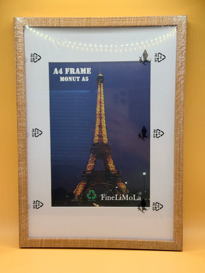 A4 Wooden Picture Frame with A5 Mount
