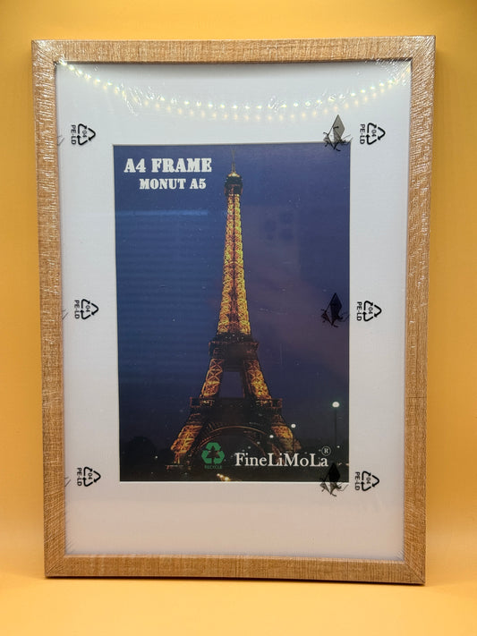 A4 Wooden Picture Frame with A5 Mount