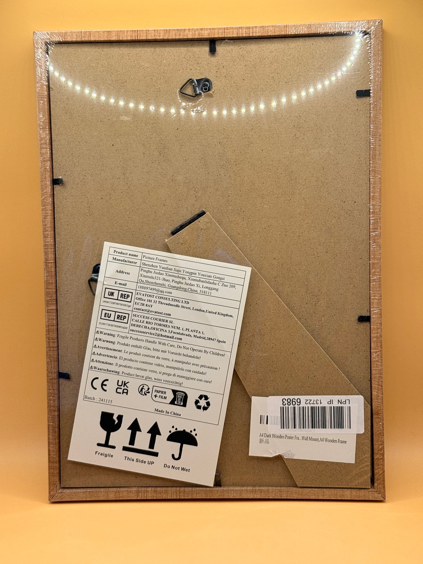 A4 Wooden Picture Frame with A5 Mount