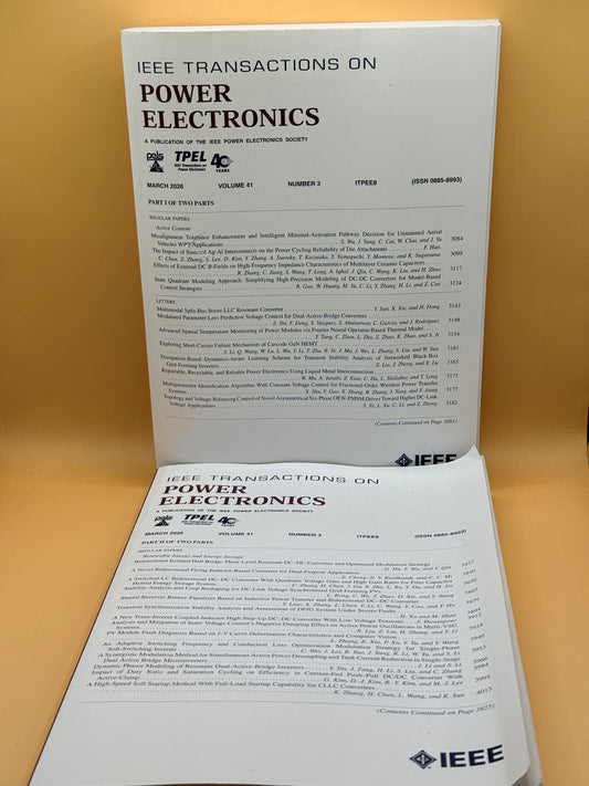 IEEE Transactions on Power Electronics – March 2026 (Vol. 41, No. 3) by IEEE Power Electronics Society