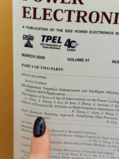 IEEE Transactions on Power Electronics – March 2026 (Vol. 41, No. 3) by IEEE Power Electronics Society