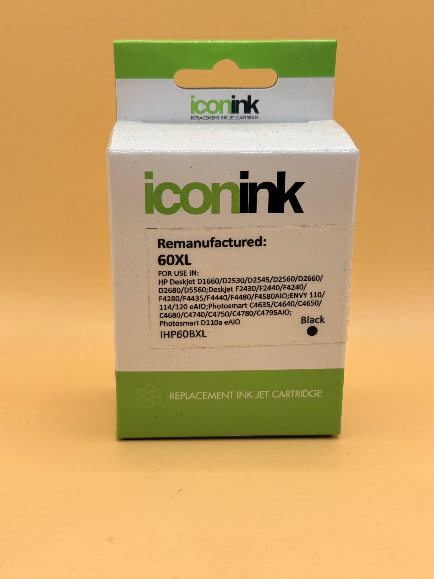 Icon Ink HP 60XL Black Remanufactured Ink Cartridge IHP60BXL