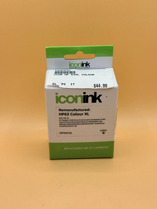 Icon Ink HP 63XL Colour Remanufactured Ink Cartridge IHP63CXL (Just Past BB)