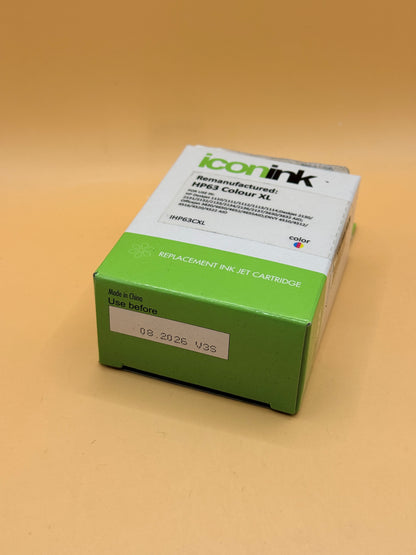 Icon Ink HP 63XL Colour Remanufactured Ink Cartridge IHP63CXL (Just Past BB)