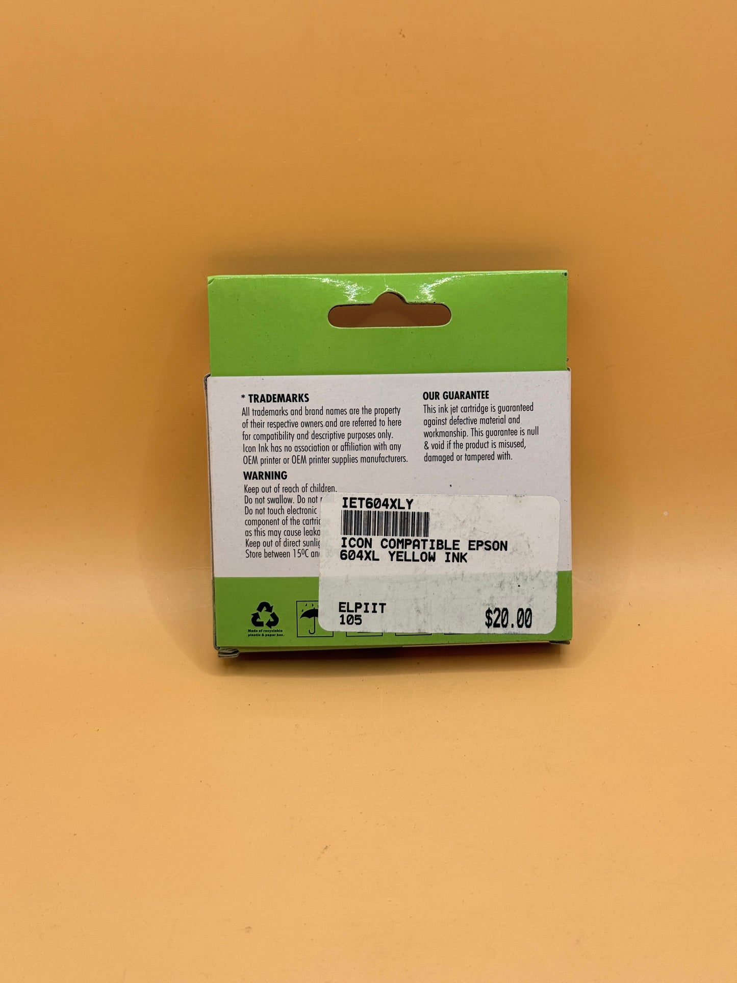 Icon Ink Epson 604XL Yellow Replacement Ink Cartridge IET604XLY