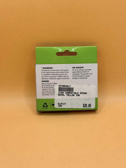 Icon Ink Epson 604XL Yellow Replacement Ink Cartridge IET604XLY