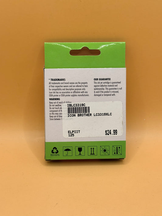 Icon Ink Brother LC3319XL Cyan Replacement Ink Cartridge IBLC3319C