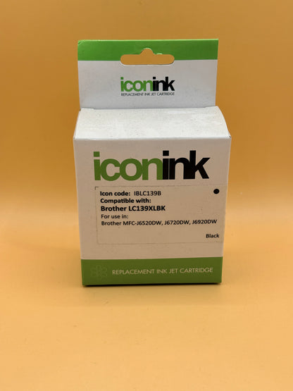 Icon Ink Brother LC139XL Black Replacement Ink Cartridge IBLC139B