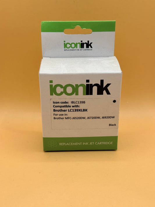 Icon Ink Brother LC139XL Black Replacement Ink Cartridge IBLC139B